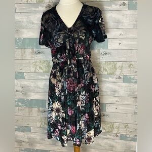 Jessy B velvet floral dress size L
